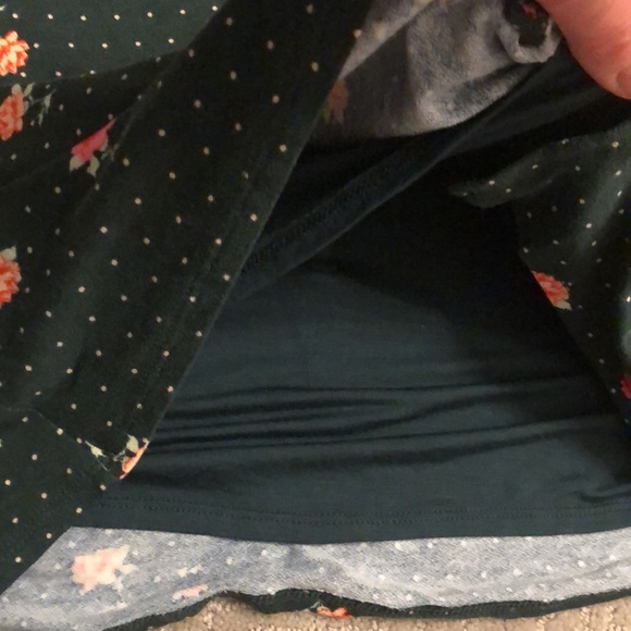 NWT Free People Celia Green Polka Dot & Floral Print Long Sleeve Mini Dress XS - Picture 14 of 14